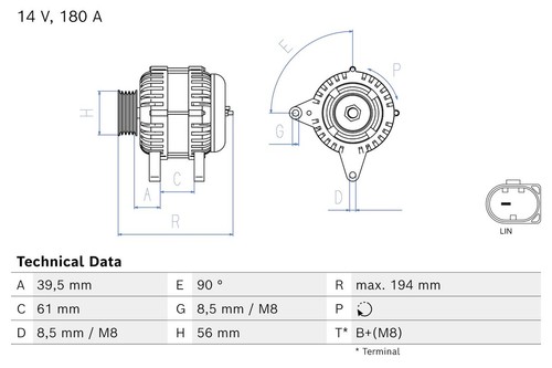 Bosch generator for - for, seat