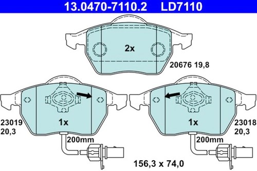 Disc ceramic brake - pad, set