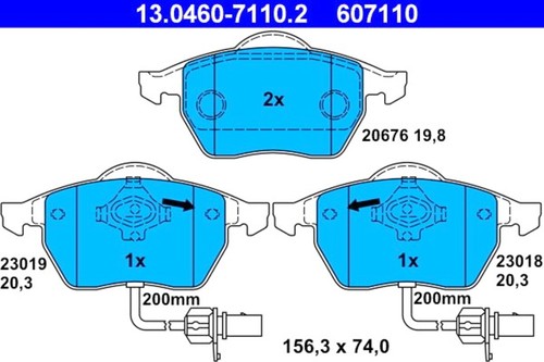 Disc brake pad - set, fits