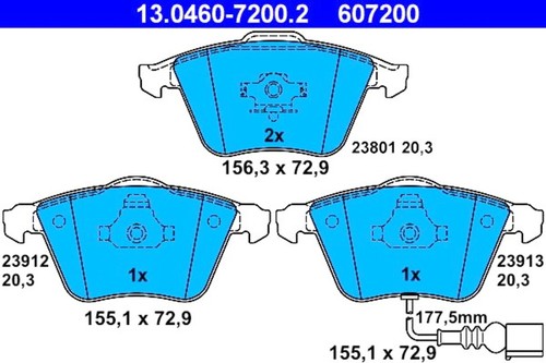 Disc brake pad set - pad, fits