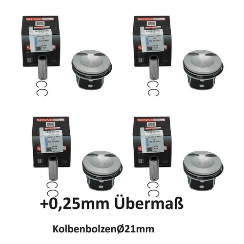 Pistons 25mm oversize - 4x,