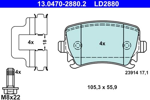 Disc ceramic brake - disc, set