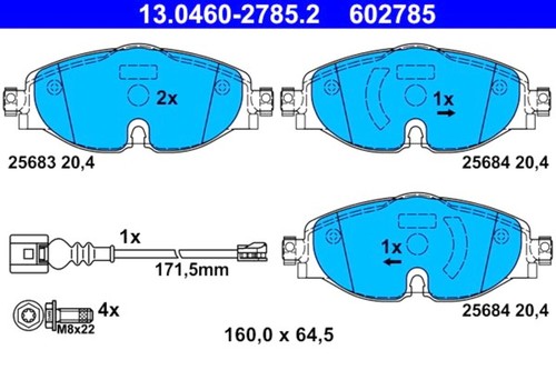 Disc brake pad set - disc, ate