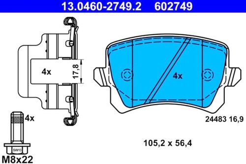 Disc brake pad set - disc,