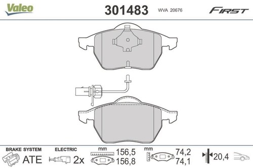 Front disc brake pad set - pad,