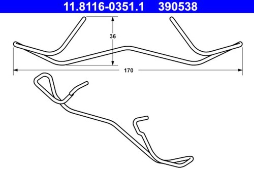 Brake caliper spring ate - brake, fits