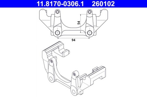 Brake caliper carrier ate - carrier, fits