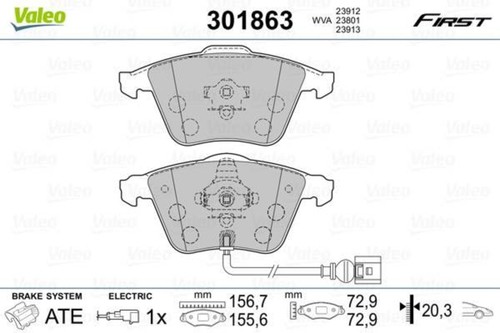 Front disc brake pad - front, valeo