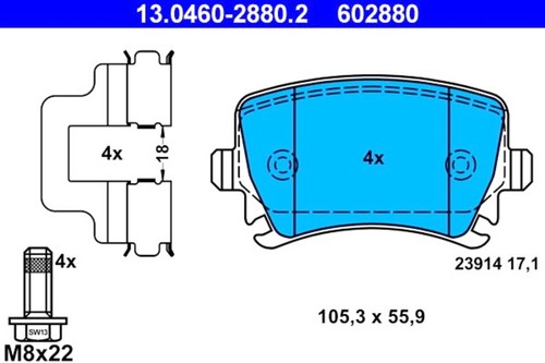 Disc brake pad - pad, fits