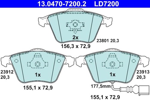 Disc ceramic brake pad - ceramic, set