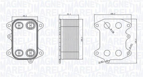 Engine oil cooler fits audi - cooler,